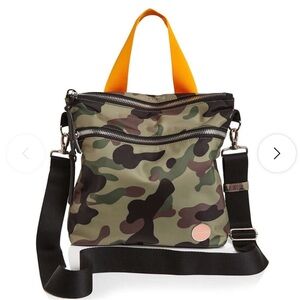 Shorty Love Camo Crossbody Bag with Orange Handle medium